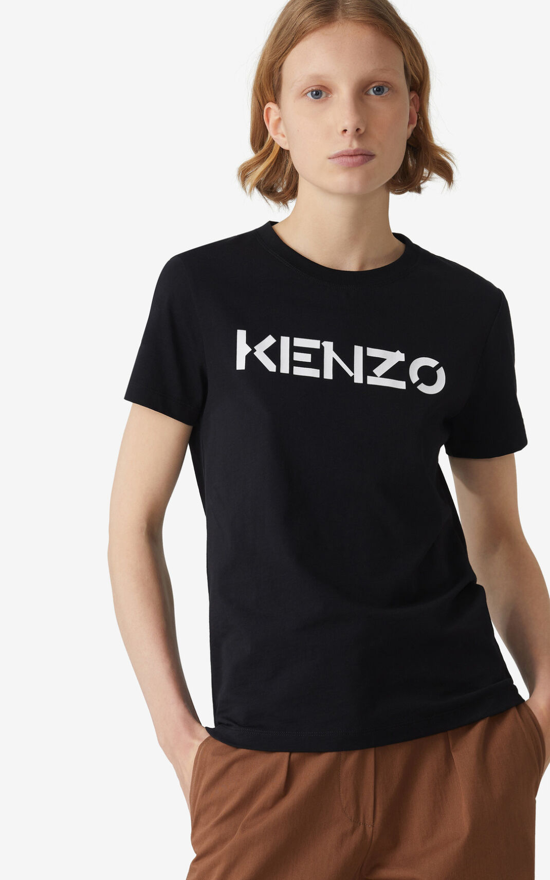 Kenzo Logo Tシャツ レディース 黒 - IOBLSK267